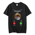 Dank Meme Hamster Staring Front Camera Hampter Calling T-shirt