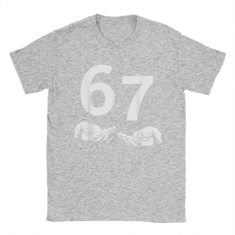 European and American Men T-Shirts Funny Six Seven 67 Meme